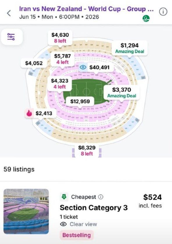 تماشای بازیهای تیم ملی ایران در جام جهانی ۲۰۲۶ با قیمتهای نجومی
