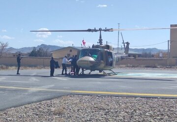 انتقال حیاتی جوان ۲۲ ساله بستکی با بالگرد به بندرعباس