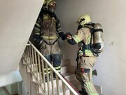 ببینید | آتش‌سوزی یک ساختمان در دهکده المپیک