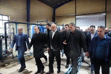تصفیه‌خانه آریان فولاد بوئین‌زهرا با حضور وزیر کار افتتاح شد