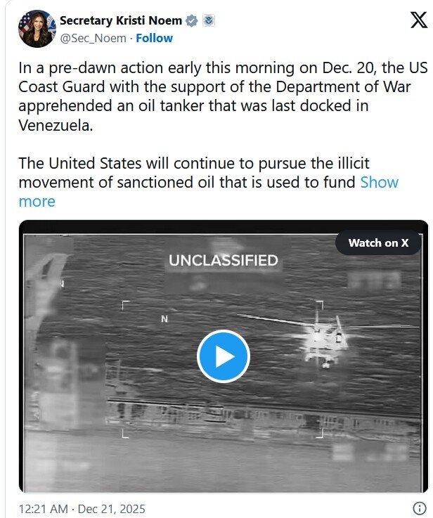بلومبرگ: آمریکا نفتکش متعلق به چین را توقیف کرد/ نیویورک تایمز: نفتکش تحریم نبود!/ آمریکا: ما پیدا و متوقفتان میکنیم
