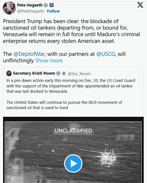 بلومبرگ: آمریکا نفتکش متعلق به چین را توقیف کرد/ نیویورک تایمز: نفتکش تحریم نبود!/ آمریکا: ما پیدا و متوقفتان می‌کنیم