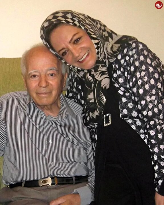 «شهلا ریاحی» در دوران پیری و در کنار همسرش؛ دهه 80