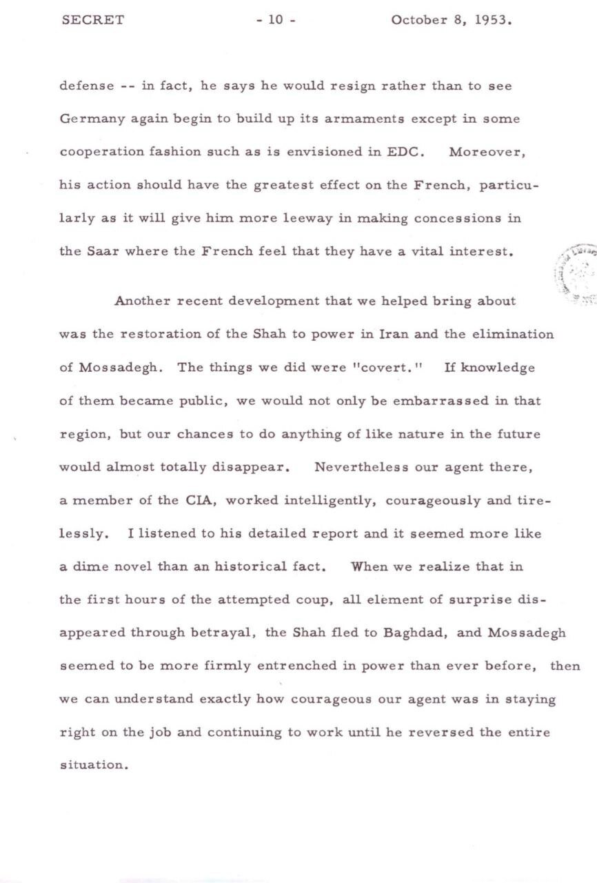 سندی تازه درباره کودتای ۲۸ مرداد/ اعتراف رئیسجمهور وقت آمریکا