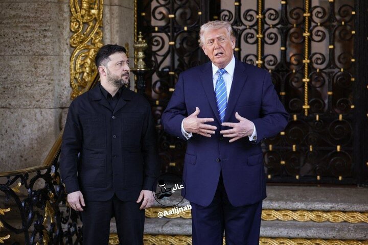 دست سیاه ترامپ امروز رنگ‌آمیزی شد‌!