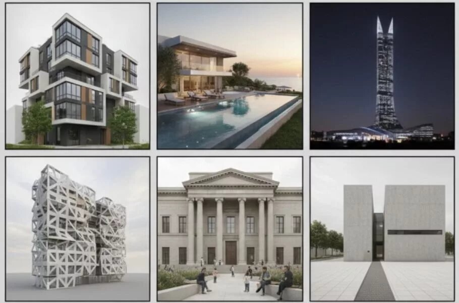 از طراحی ویلا تا آسمان‌خراش با هوش مصنوعی/ مجموعه پرامپت های معماری