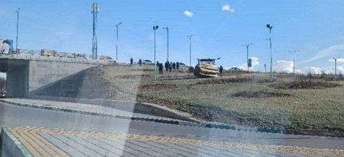 مجسمه شهید رئیسی در اردبیل سقوط کرد