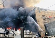 ببینید | آتش‌سوزی در هتلی نزدیک خیابان قبله امام حسین (ع)