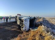 ۱۹مصدوم در تصادف زنجیره‌ای آزادراه قزوین-زنجان