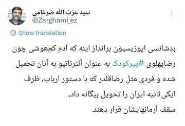 بدشانسی اپوزیسیون جمهوری اسلامی از نگاه ضرغامی + عکسی