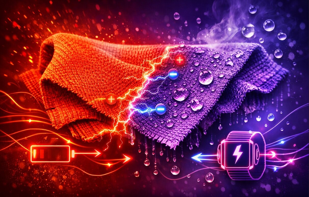 لباسی که از تعریق بدن برق تولید میکند