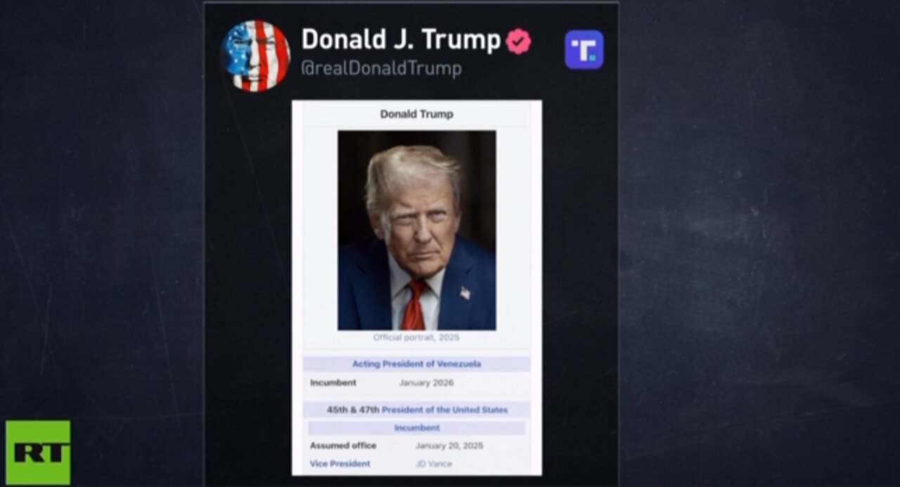 ترامپ خود را رئیس جمهوری ونزوئلا معرفی کرد/ عکس