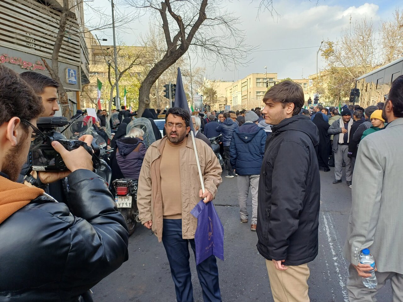 مراسم تشییع پیکر شهدای رخدادهای اخیر/ سعید جلیلی در میان جمعیت + تصاویر