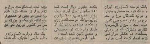 روشهای سنتی توزیع مرغ و تخممرغ اصلاح شد؛ دی ۱۳۵۴