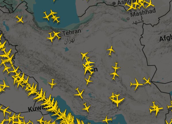 عکس | نقشه هواپیمایی آسمان ایران