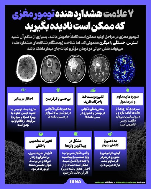 ۷ علامت هشداردهنده تومور مغزی/ این نشانهها را جدی بگیرید