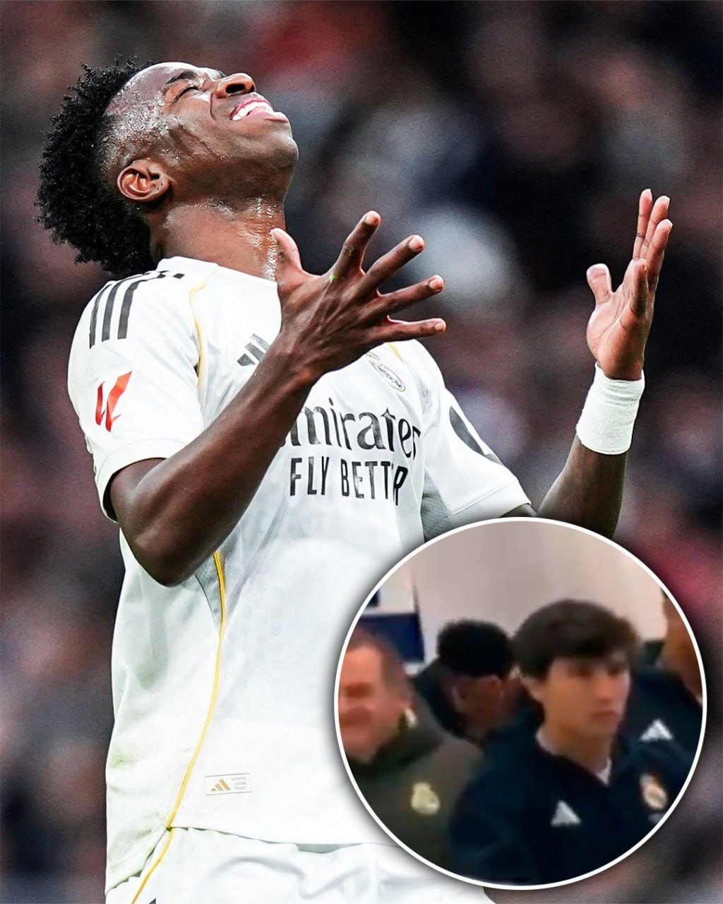 عکس | رئالیها گریه وینیسیوس را درآوردند!