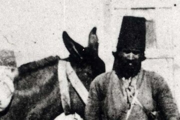 عکس/ حاج میرزا علی با تخت روان در راه کربلا؛ ۱۳۰ سال قبل