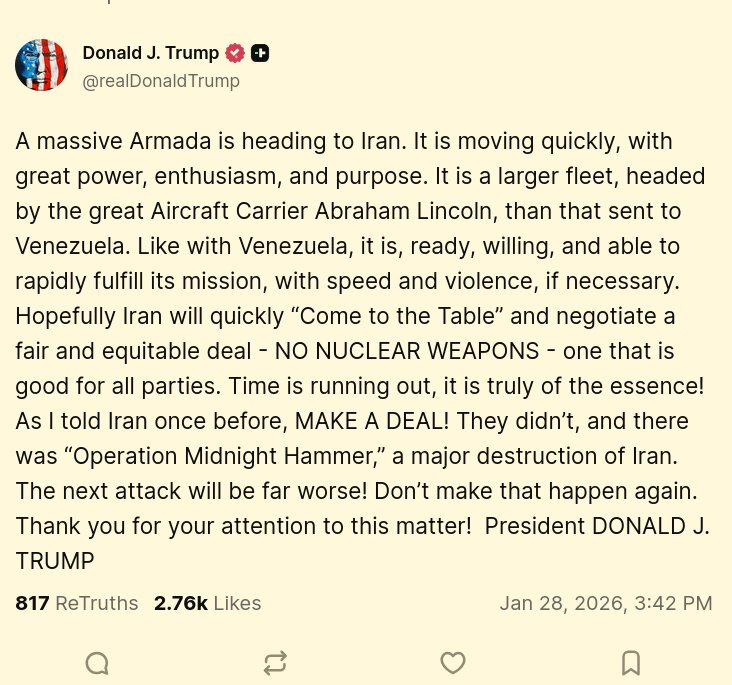 ترامپ مجددا ایران را تهدید کرد: حمله بعدی بسیار بدتر خواهد بود / ثانیه‌ها حیاتی هستند / ایران سریعا پای میز مذاکره بیاید /