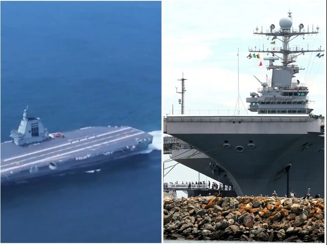 تقابل در اقیانوس / مقایسه ناوهای هواپیمابر آبراهام لینکلن و فوجیان