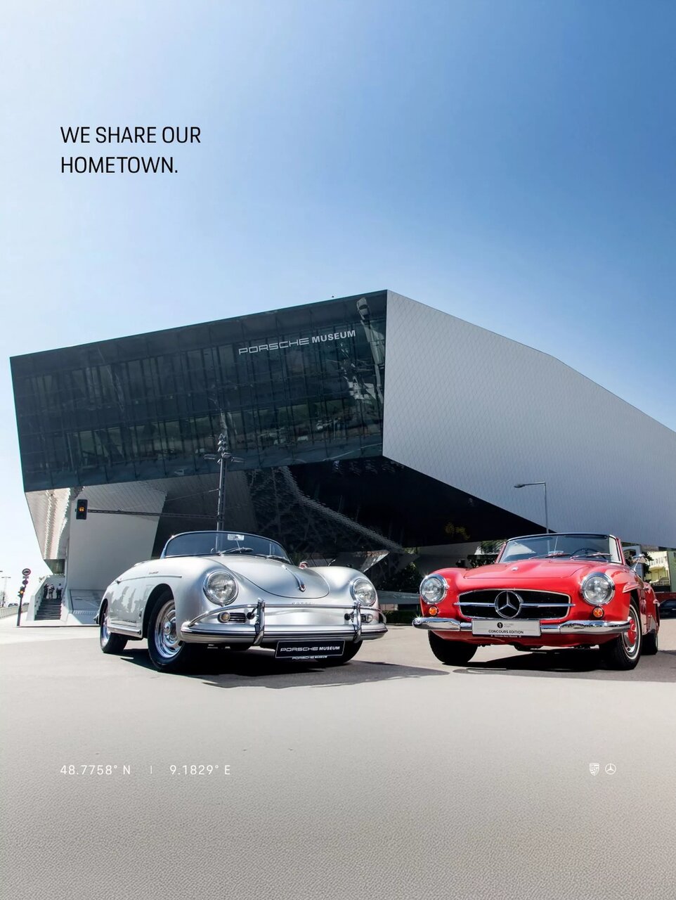 پیام عاشقانه پورشه برای مرسدس بنز /عکس