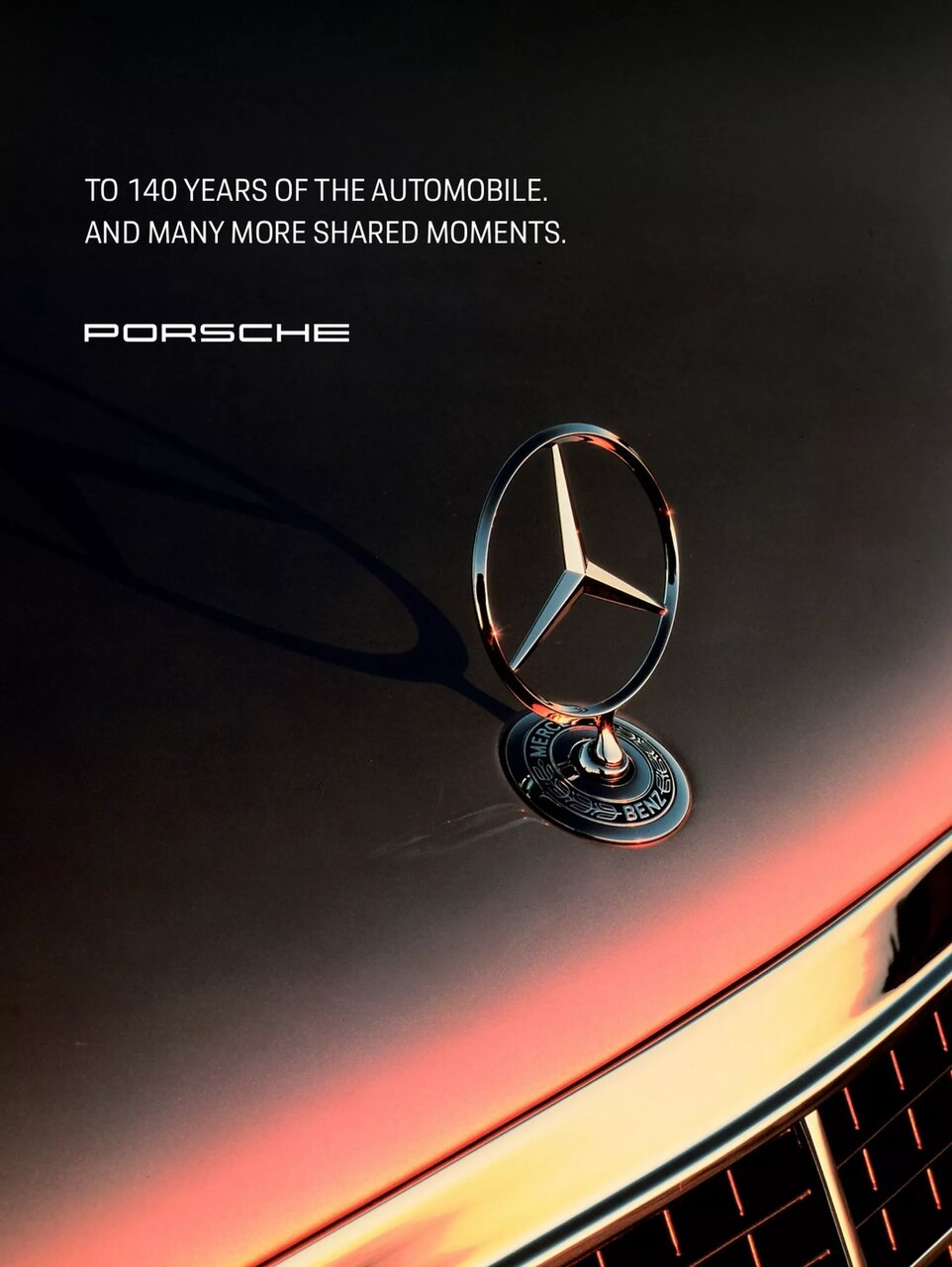 پیام عاشقانه پورشه برای مرسدس بنز /عکس