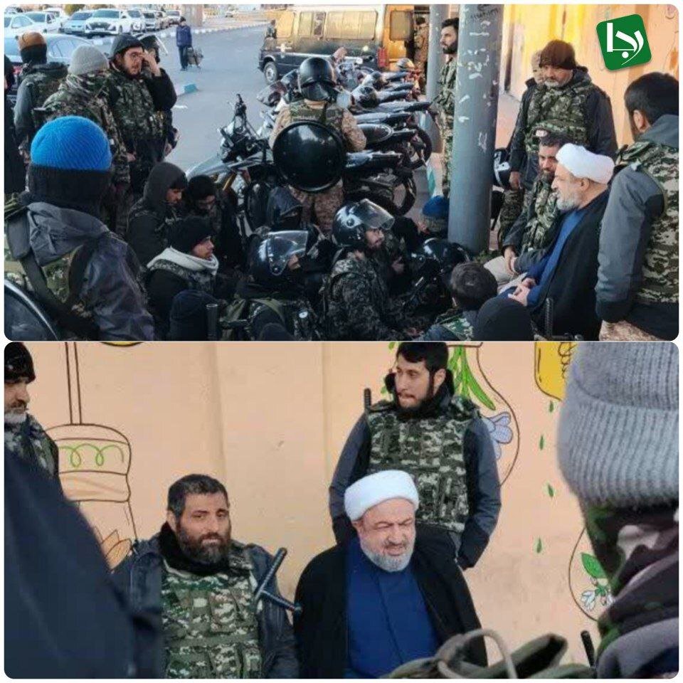 سخنرانی حمید رسایی برای نیروهای امنیتی و بسیجی در جریان ناآرامی های اخیر + تصویر