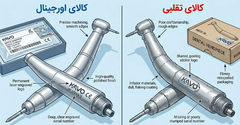 راهنمای تشخیص برندهای اصلی تجهیزات دندانپزشکی از تقلبی