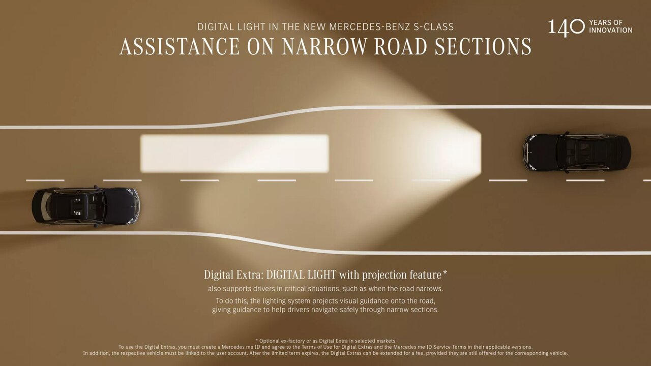 روشن کردن ۶ زمین فوتبال با چراغ جدید مرسدس بنز