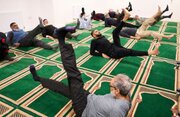 ببینید | برگزاری کلاس‌های پیلاتس ویژه سالمندان در مسجد!