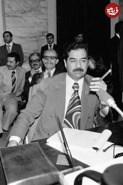 عکس/ «صدام حسین» در یک اجلاس ضد مصری در بغداد؛ سال ۱۳۵۷