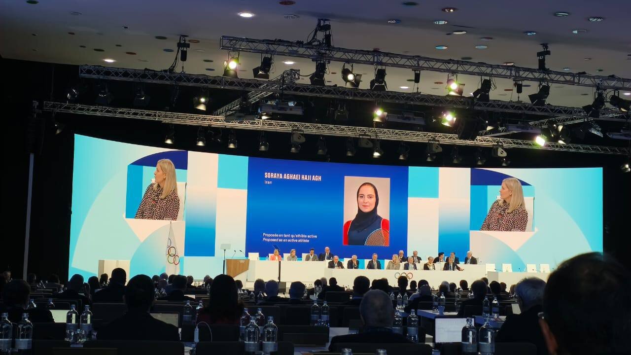 عکس | دختر ایرانی در کمیته بین‌المللی المپیک