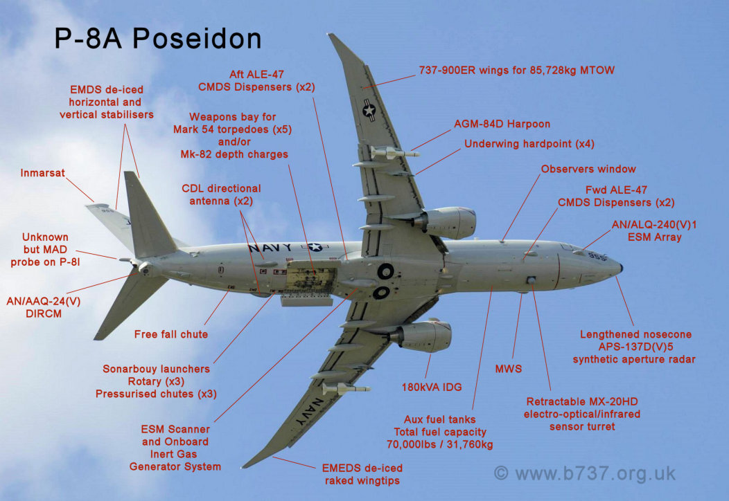 درون هواپیمای بویینگ «P-۸A Poseidon» چه چیزی نهفته است؟