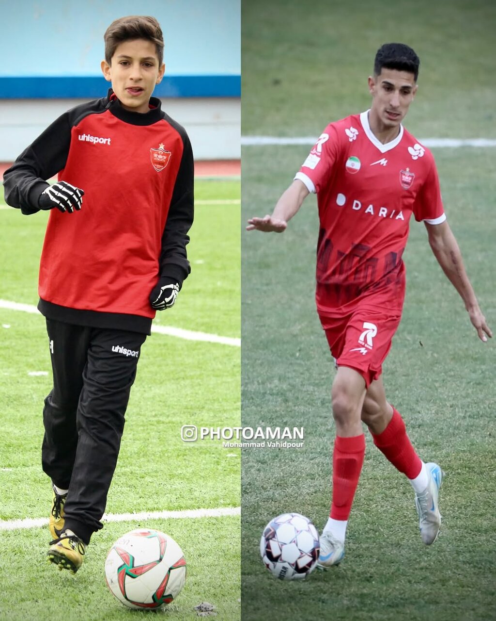 عکس| این بازیکن ستاره از کودکی پرسپولیسی بود