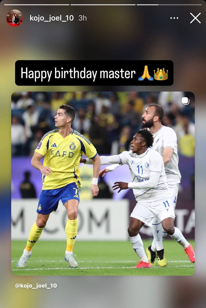 عکس | پیام تبریک یک استقلالی برای کریستیانو رونالدو