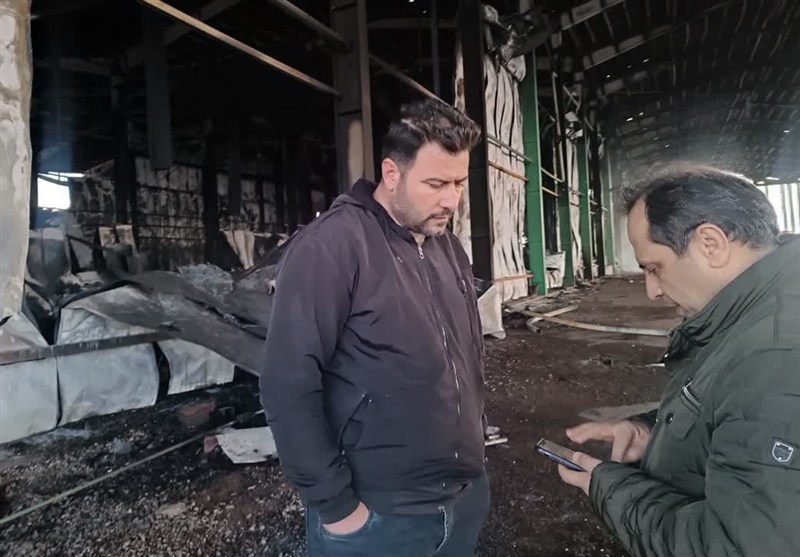 خسارت سنگین آتشسوزی به کارخانه فرآوری سیب زمینی اردبیل