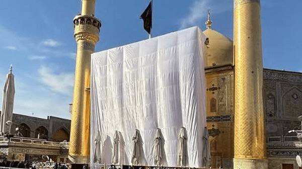 پرده کنار میرود؛ ایوان طلا دوباره میدرخشد/ طلوع دوباره زر بر ایوان علی علیه السلام