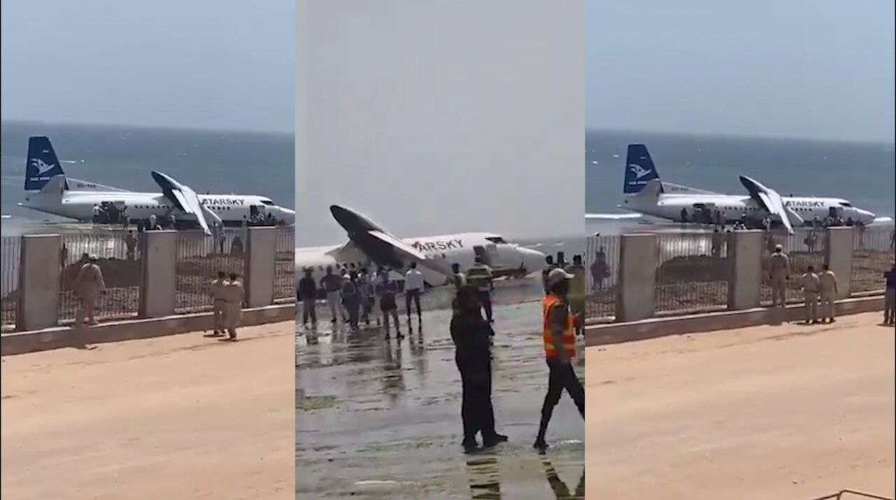 ببینید | فرود سخت هواپیمای مسافربری در سومالی