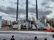 ببینید | رونمایی از لاشه پهپادهای ساقط شده اسرائیلی در جنگ ۱۲ روزه در میدان آزادی تهران