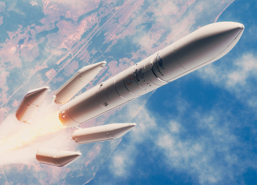 موشک سنگین آریان به مرحله نهایی آمادهسازی پرتاب رسید. موشک سنگین آریان به مرحله نهایی آمادهسازی پرتاب رسید.