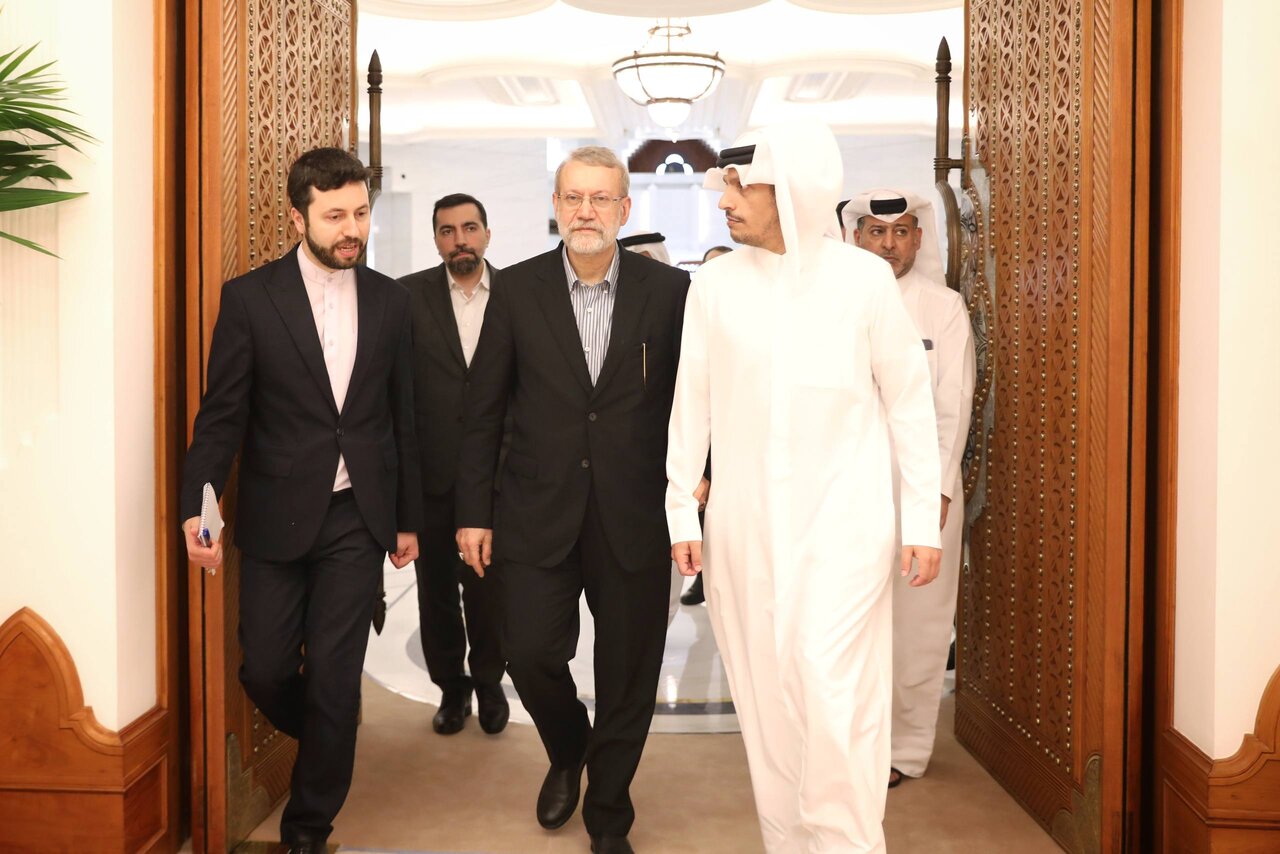 تصاویری از دیدار نخستوزیر و وزیر امورخارجهی قطر با علی لاریجانی