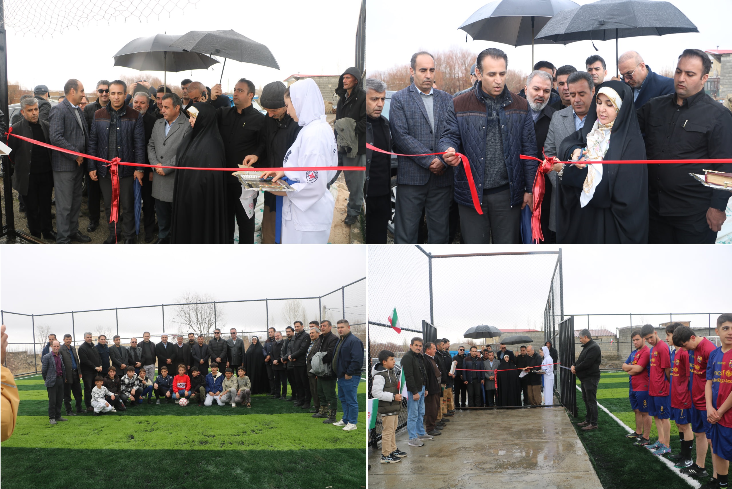 افتتاح ۳ زمین چمن مصنوعی فوتبال در روستاهای مرزی ارومیه