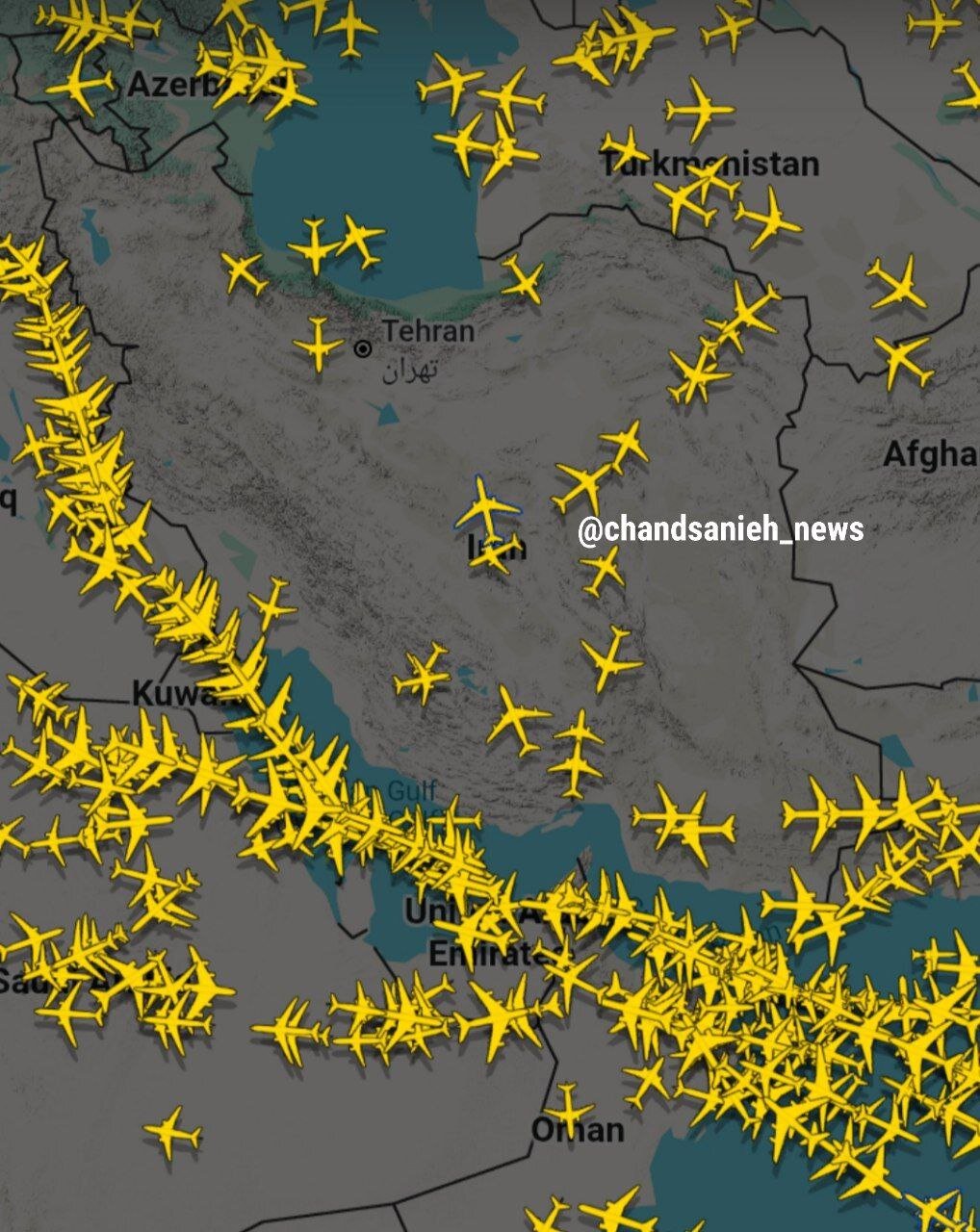 عکس | وضعیت پروازها در آسمان ایران؛ اوضاع چطور است؟