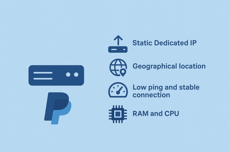 ویژگی های فنی سرور مجازی برای پی پال