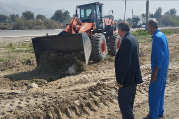 انجام عملیات زیباسازی و رفع آب‌بردگی محور پارسیان–بوشهر