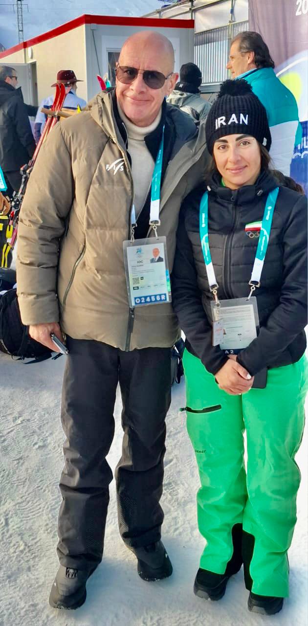 عکس| کسب رتبه ۵۳ صدف ساوه شمشکی در مارپیچ کوچک/ دیدار یوهان الیاش با اعضای کاروان اسکی ایران