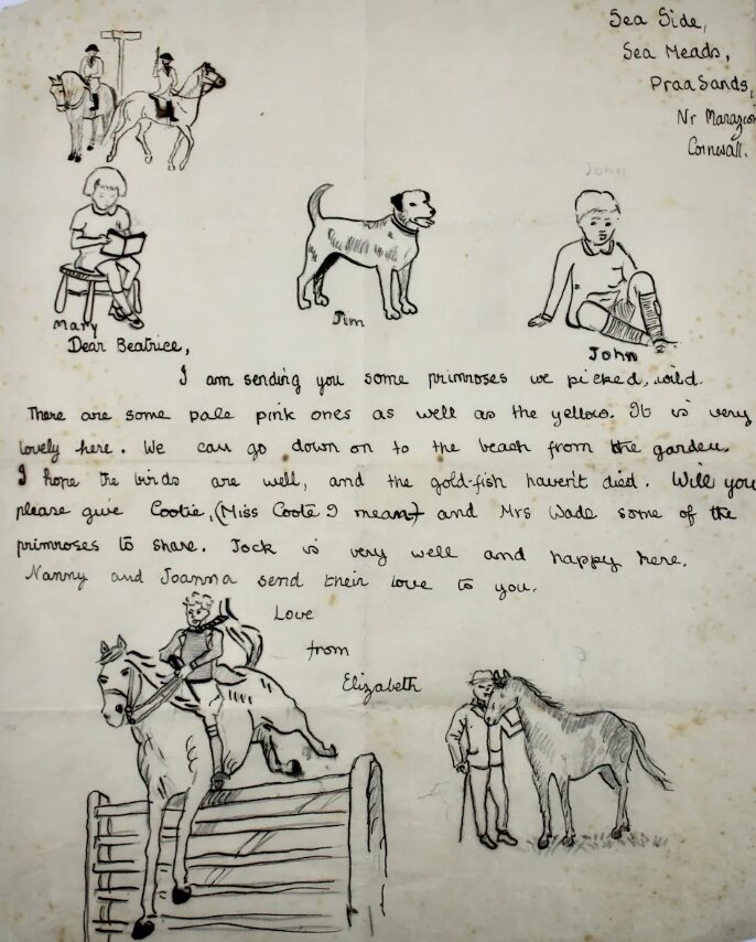 نامه دوران کودکی ملکه الیزابت در زیر یک تخت پیدا شد