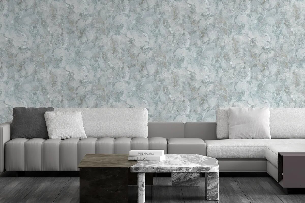 کاغذ دیواری پتینه آبی