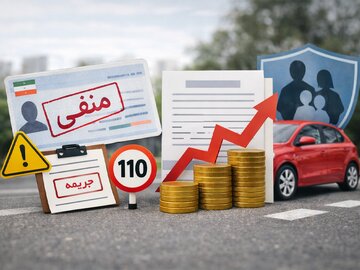 رابطه نمره منفی گواهینامه با قیمت بیمه شخص ثالث