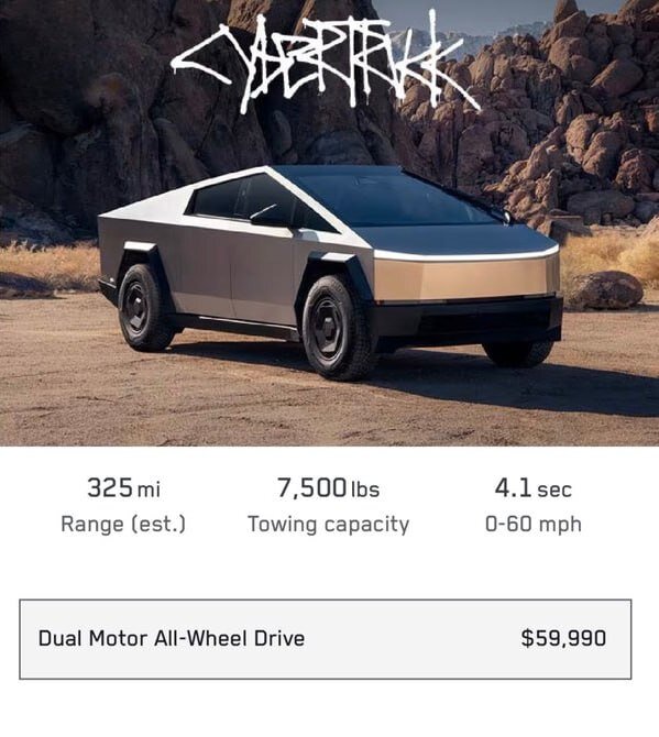 مدل ارزان تسلا سایبرتراک به بازار آمد